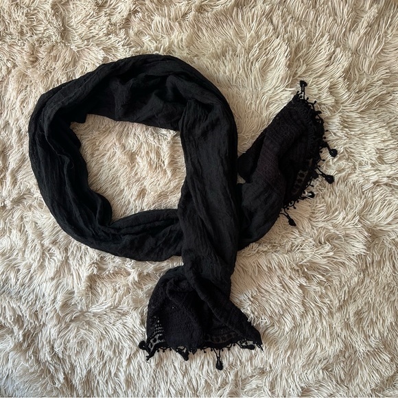 UNKNOWN Black Lace Scarf - Picture 1 of 2